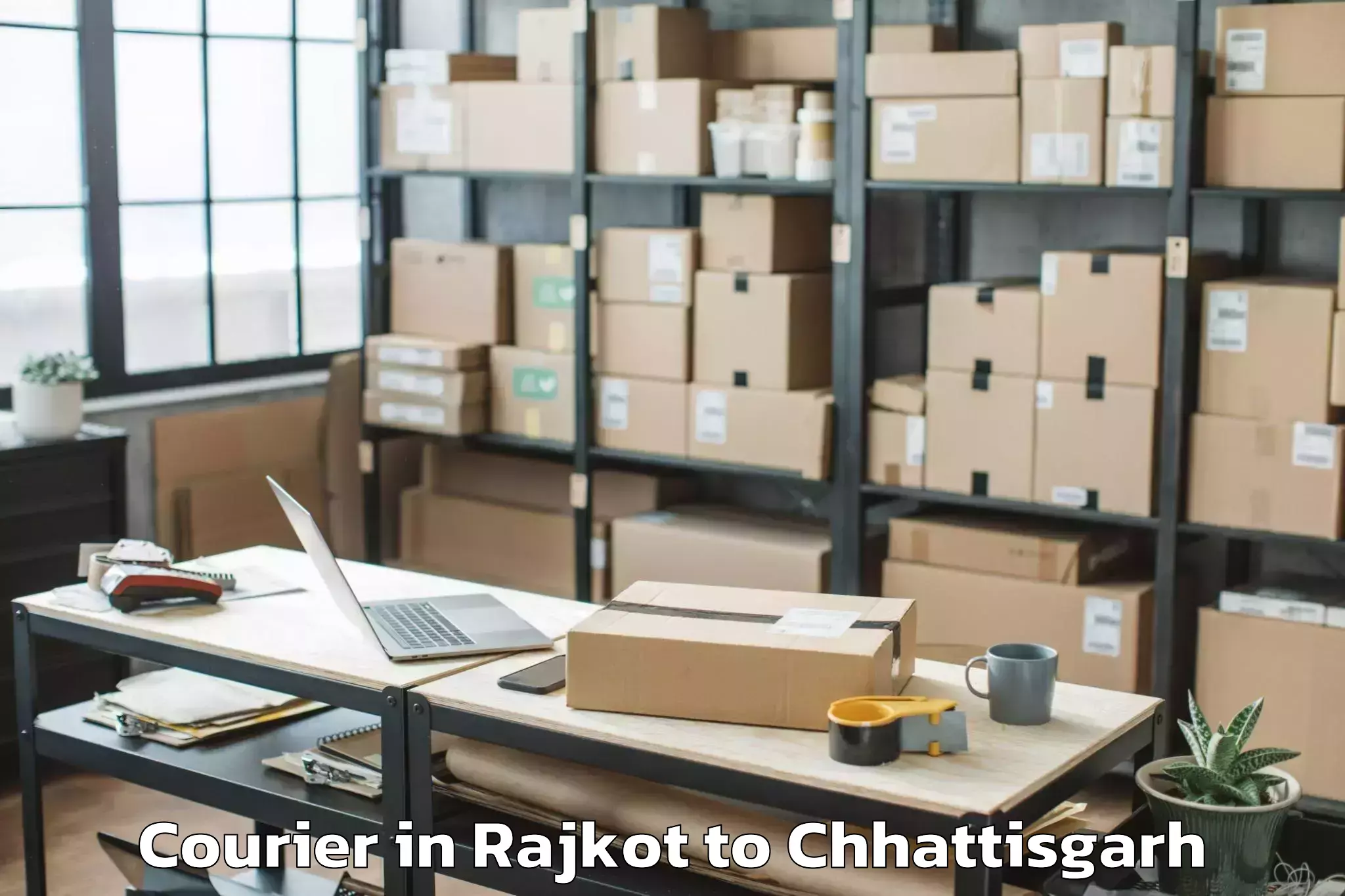 Trusted Rajkot to Bhanupratappur Courier